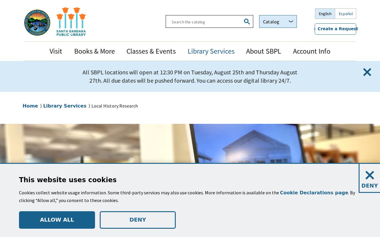 Goleta city directory Santa Barbara Public Library local history research