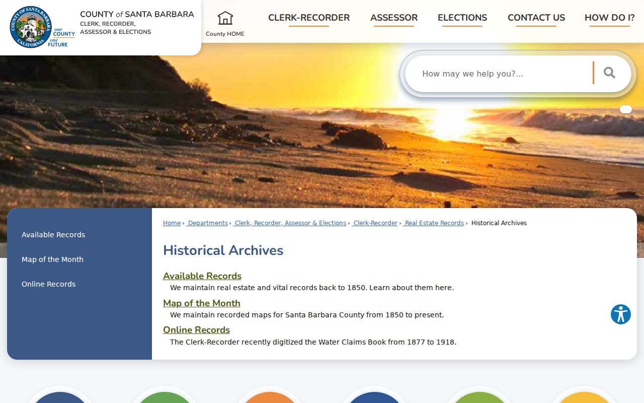 Goleta previous residents reference to Santa Barbara County Historical Archives
