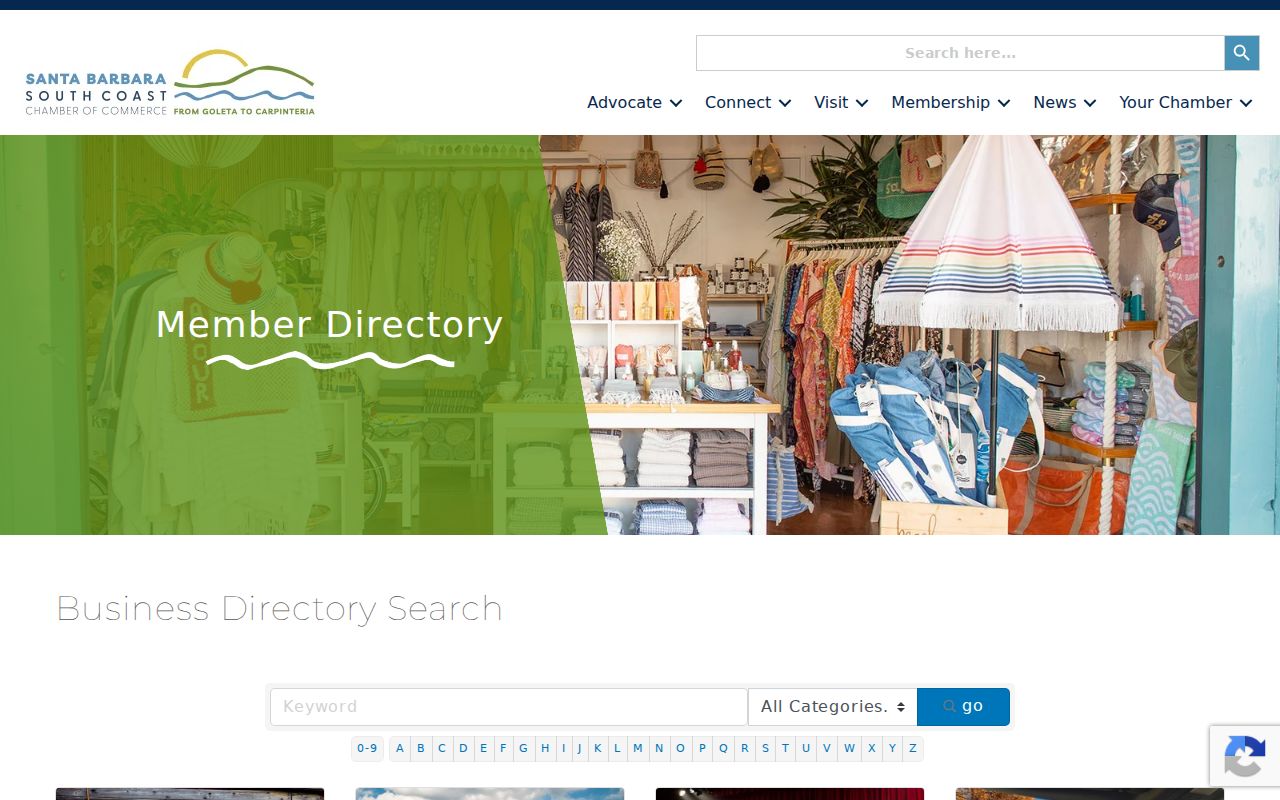 Goleta ZIP code directory Chamber business listings